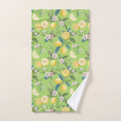 Fresh Lemon Floral Botanical Pattern  Bad Handdoek (Handdoek)
