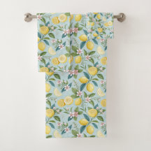 Fresh Lemon Floral Botanical Pattern 