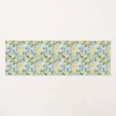 Fresh Lemon Floral Botanical Pattern  Yogamat (Voorkant (horizontaal))