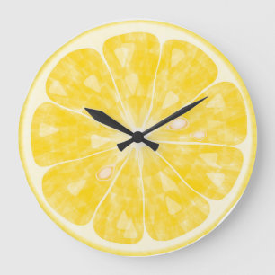Fresh Lemon Round Wall Clock Grote Klok
