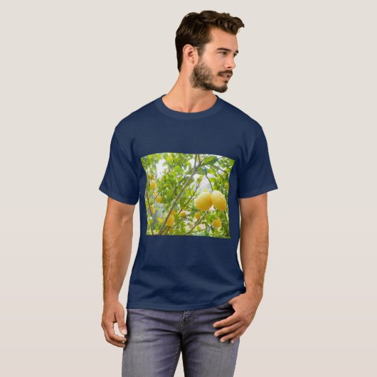 Fresh Lemon Tree Summer Print T-shirt (Voorkant volledig)