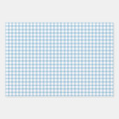 Fresh Light Blue Gingham Check Pattern Inpakpapier Vel (Voorkant 3)
