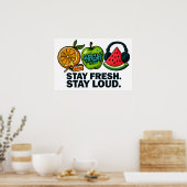 Fresh & Loud Pop‑Art Fruit Poster (Cuisine)