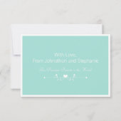 Fresh Mint Footprint Photo Birth Announge Aankondiging (Achterkant)