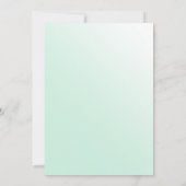 Fresh Mint Script God is Love Christelijk Wedding Kaart (Achterkant)