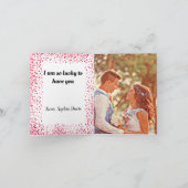 fresh modern personalized design red hearts feestdagen kaart (Binnen)