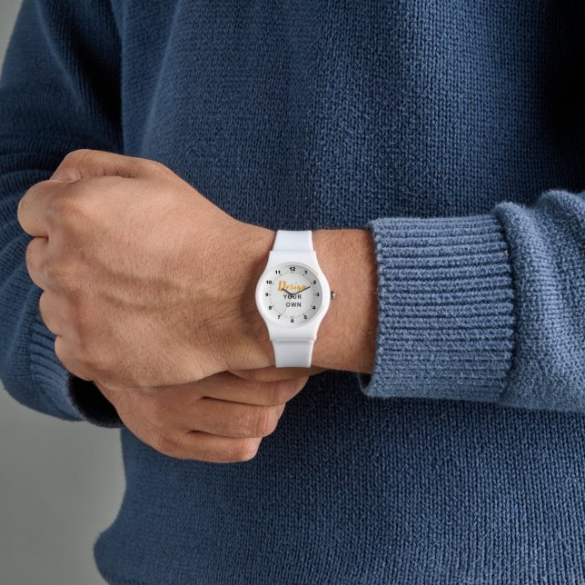 FRESH! 🤍 Montre personnalisée avec bracelet blanc (main)