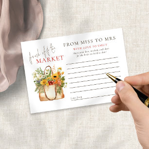 Fresh Off Market wenst bruid Vrijgezellenfeest Informatiekaartje