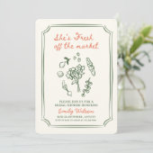 Fresh Off the Market Bridal Shower Invitation (Debout devant)