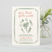 Fresh Off the Market Bridal Shower Invitation