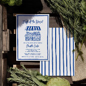 Fresh Off The Market Bridal Shower Whimsical Blue Kaart