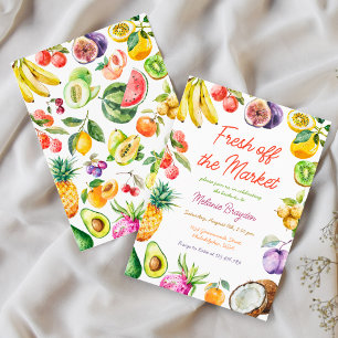 Fresh Off the Market Fruit Vrijgezellenfeest Kaart