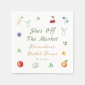 Fresh Off the Market Vrijgezellenfeest Servet (Voorkant)