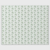 Fresh Off the Market Whimsical Hand getekend Groen Cadeaupapier (Vlak)