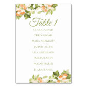 Fresh Orange Citrus Wedding Seating Chart Card Kaart (Voorkant)