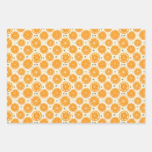 Fresh Orange Slice Pattern – Bright Citrus Fruit  Inpakpapier Vel (Voorkant 3)