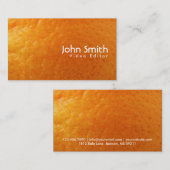 Fresh Orange Video Editor Carte de visite (Devant / Derrière)