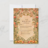 Fresh Orchard Botanical Wedding RSVP Kaartje (Voorkant)