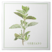 FRESH OREGANO 6x6 Keramische Tegel (+tekst) Tegeltje (Voorkant)