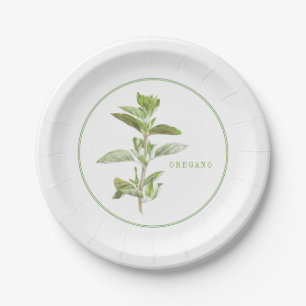 FRESH OREGANO 7" Rond papier Borden Papieren Bordje