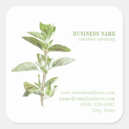 FRESH OREGANO Biz ID Grote Vierkante Stickers