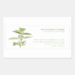 FRESH OREGANO Biz ID Rechthoek Stickers
