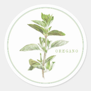 FRESH OREGANO Grote ronde Stickers