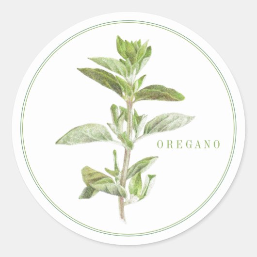 FRESH OREGANO Grote ronde Stickers (Voorkant)
