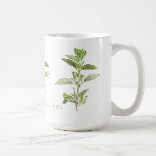 FRESH OREGANO Tall White Mok (Rechts)