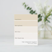 Fresh Paint Chip Bewegende Aankondiging Beige Briefkaart (Staand voorkant)
