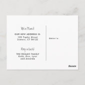 Fresh Paint Chip Bewegende Aankondiging Beige Briefkaart (Achterkant)