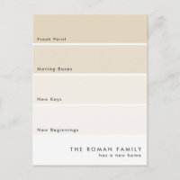 Fresh Paint Chip Bewegende Aankondiging Beige