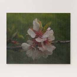 Fresh Pink Cherry Blossom Spring Floral Foto Legpuzzel