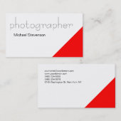 Fresh Plain Zwart Rood Grijs Wit Visitekaartje (Voorkant / Achterkant)