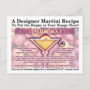 Fresh Plum Martini Recipe Briefkaart