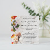 Fresh Plumeria Orchid Lei Beach Mariage Invitation (Debout devant)