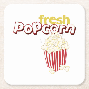 Fresh Popcorn Vierkante Kartonnen Onderzetter