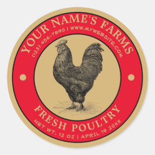  Fresh Poultry Label Sjabloon