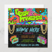 Fresh Princess Invitation Anniversaire (Devant / Derrière)