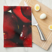 Fresh Ripe Cherries Kitchen Towel Theedoek (Quarter Fold)