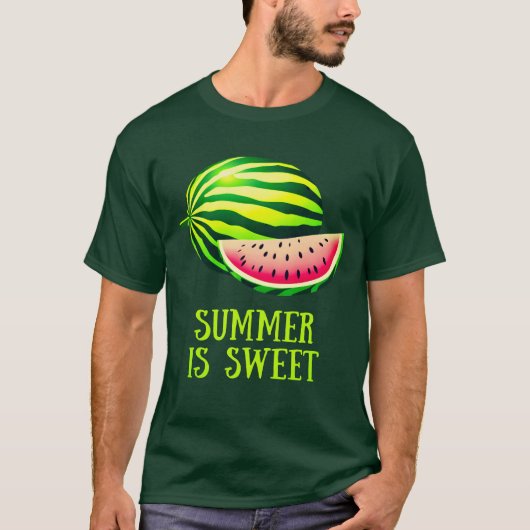Fresh, Ripe Watermelon with Summer Vibes T-shirt (Voorkant)