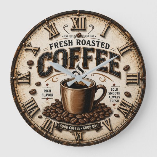 Fresh Roasted Coffee Grote Klok (Voorkant)