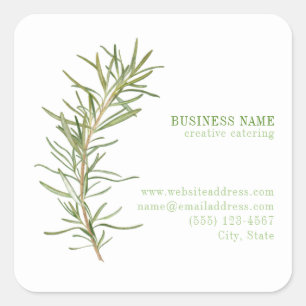 FRESH ROSEMARY Biz ID Kleine Vierkante Stickers