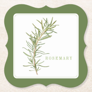 FRESH ROSEMARY Bracket Papier Onderzetters +tekst