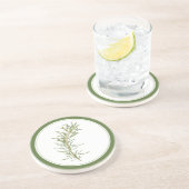 FRESH ROSEMARY Ronde Zandsteen Onderzetter - tekst (Zijkant)