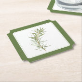 FRESH ROSEMARY Ticket Paper Onderzetter (-text) Gr (Gekanteld)