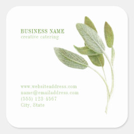 FRESH SAGE Biz ID Grote Vierkante Stickers