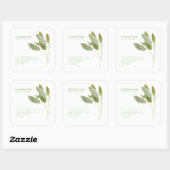FRESH SAGE Biz ID Grote Vierkante Stickers (Vel)