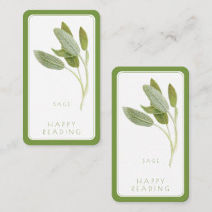 FRESH SAGE Bladwijzer - 3.5x2 Kaart + Tekst / Groe Notitiekaartje