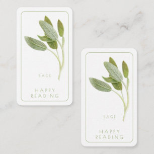 FRESH SAGE Boeklegger - 3,5x2 kaart + tekst Notitiekaartje